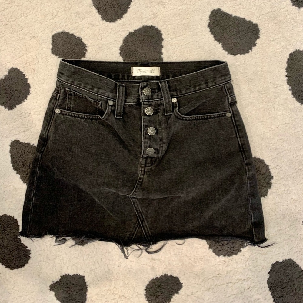 Madewell stretch denim mini skirt